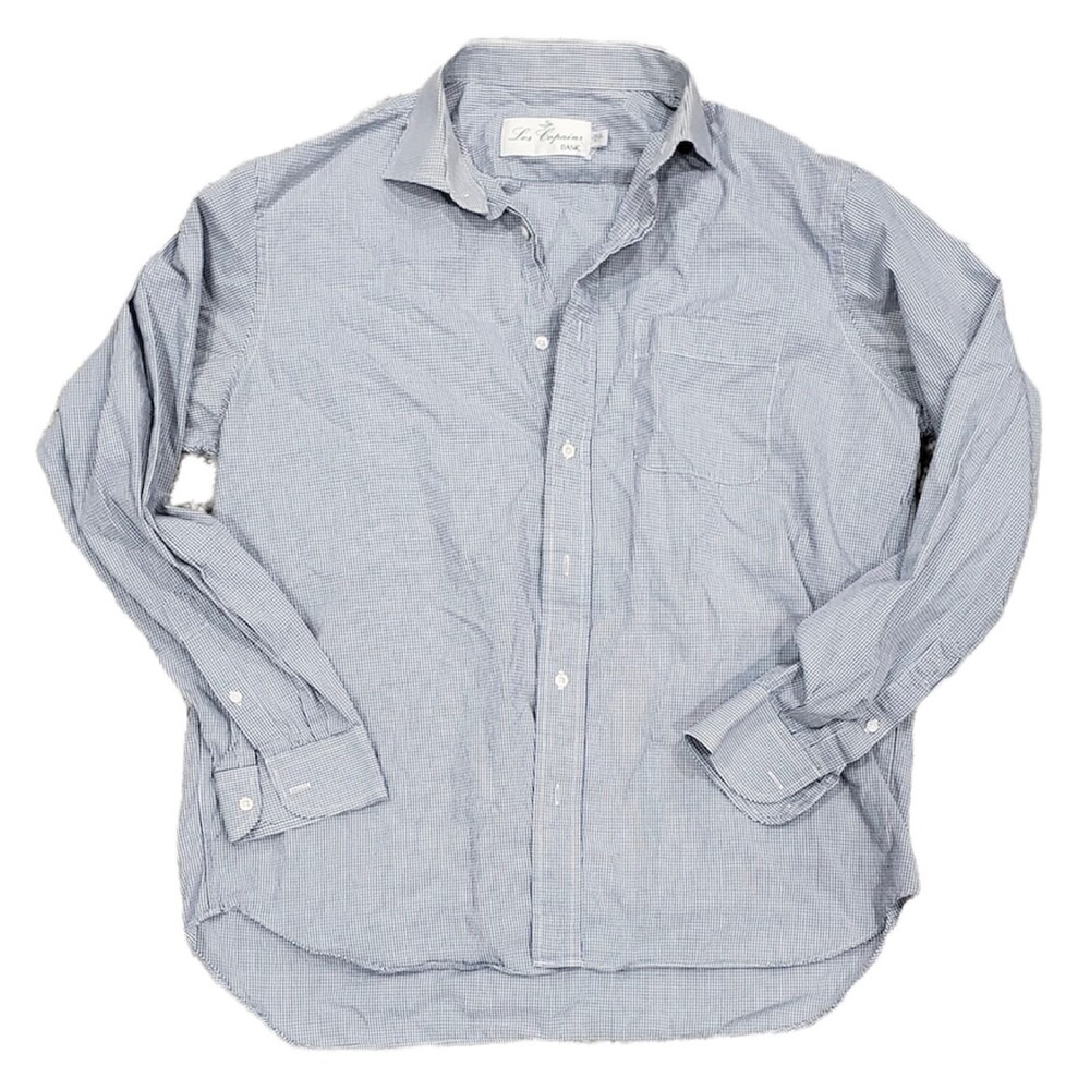 Les Copains Basic Gingham Button Down 16.5 - image 1